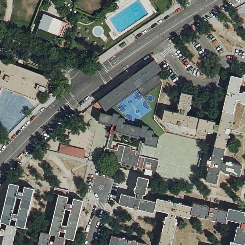 Aerial view of the grounds of Francisco De Luis