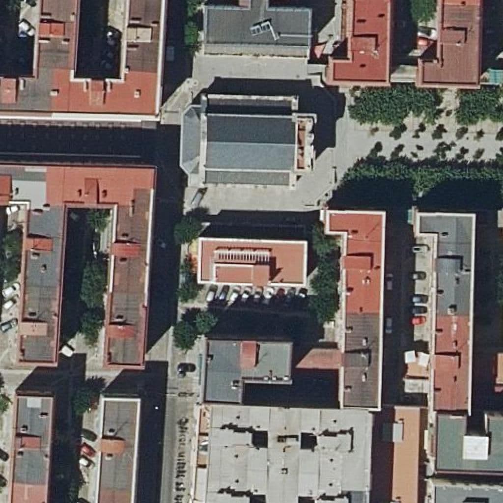 Aerial view of the grounds of San Cristobal
