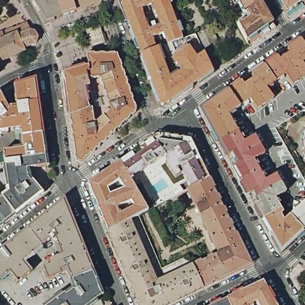 Aerial view of the grounds of Destino