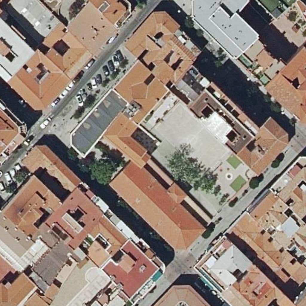 Aerial view of the grounds of Trilema Avenida America
