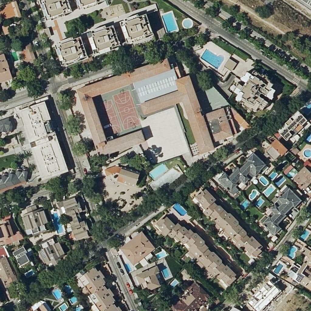 Aerial view of the grounds of Santa Maria De La Hispanidad