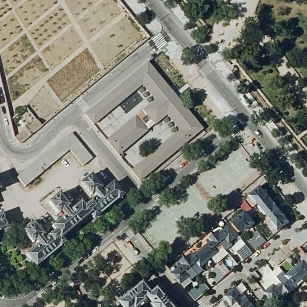 Aerial view of the grounds of Grajales
