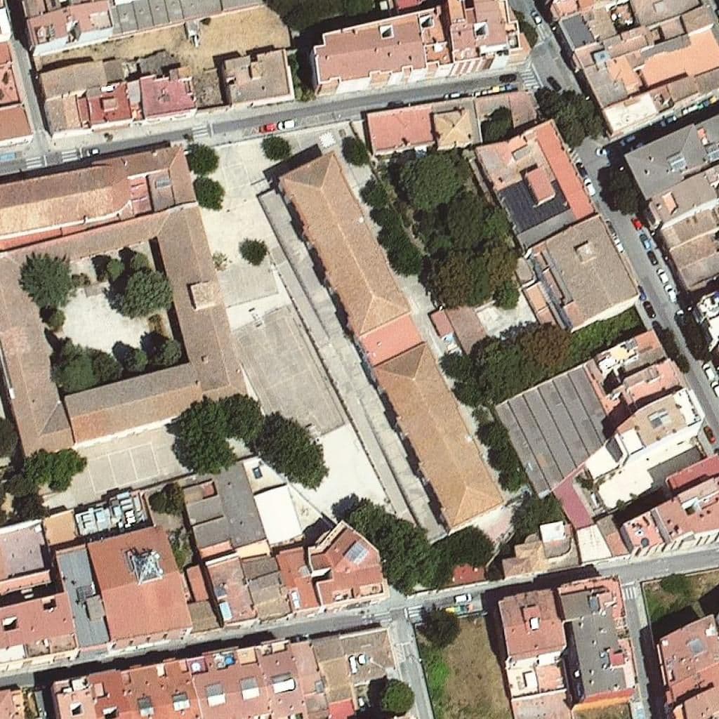 Aerial view of the grounds of Escola Sant Pau