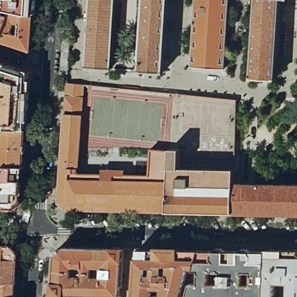 Aerial view of the grounds of La Inmaculada-Marillac