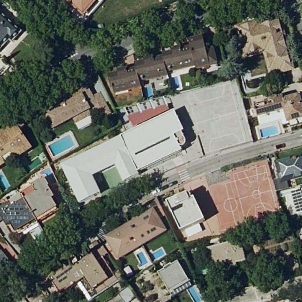 Aerial view of the grounds of Maria Reina