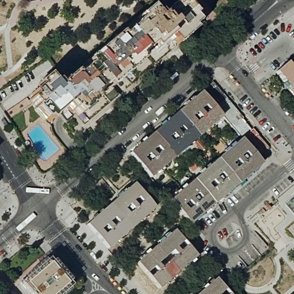 Aerial view of the grounds of La Milagrosa