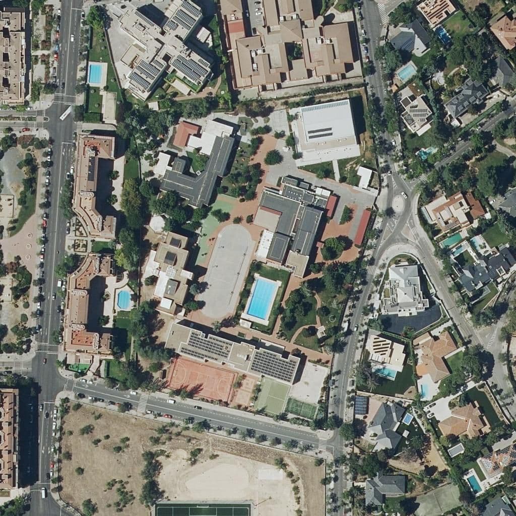 Aerial view of the grounds of Montealto