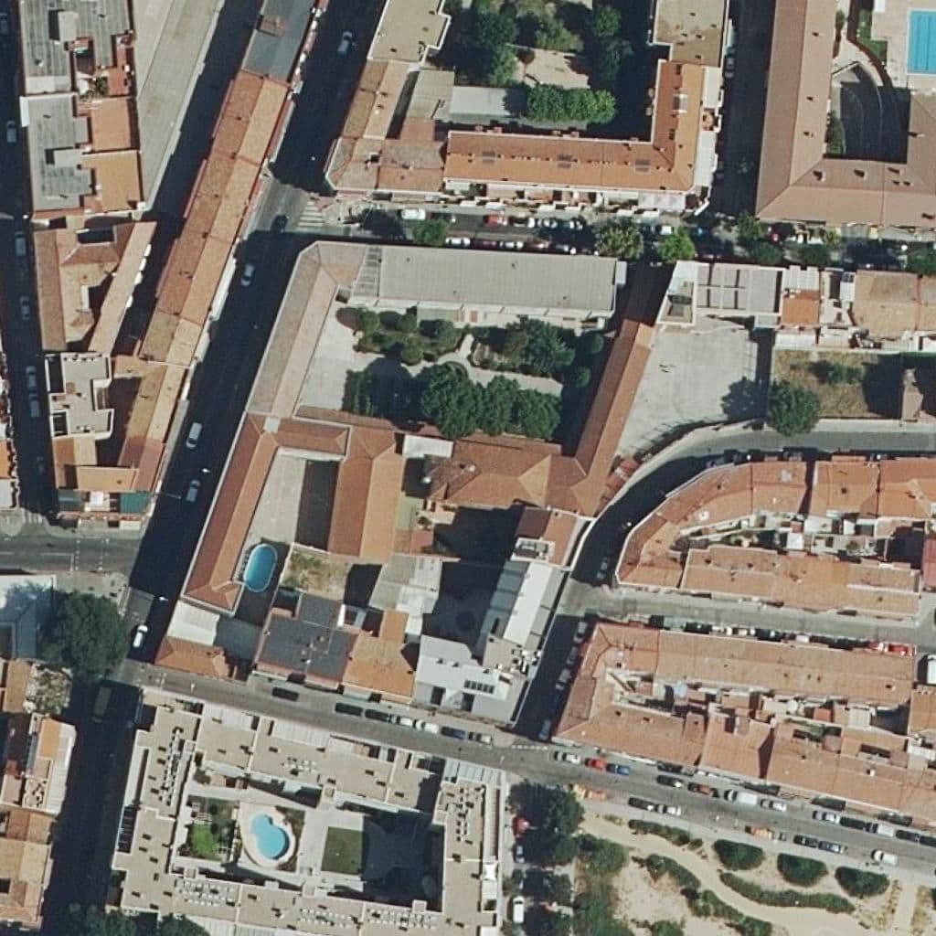 Aerial view of the grounds of Nuestra Señora Del Carmen