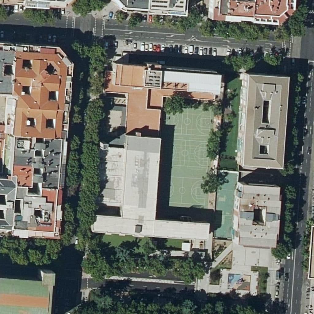 Aerial view of the grounds of Patrocinio De San Jose