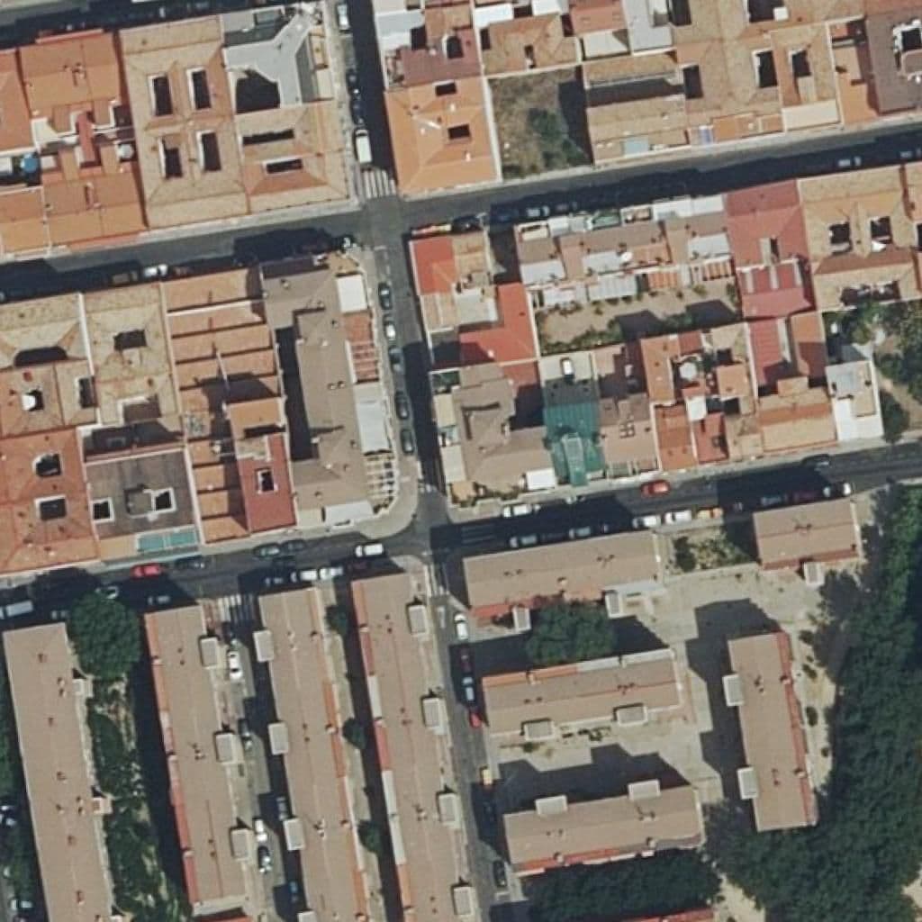 Aerial view of the grounds of Sagrado Corazon De Jesus