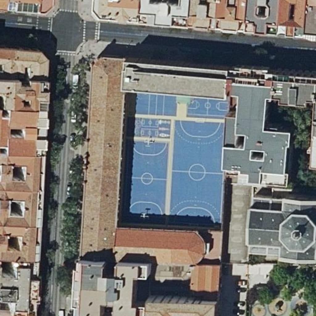 Aerial view of the grounds of Colegio La Salle San Rafael