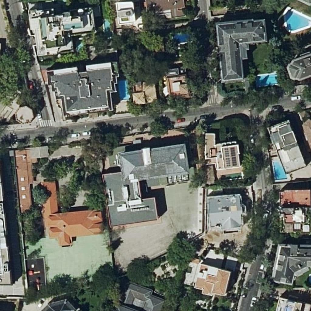 Aerial view of the grounds of Santa Cristina