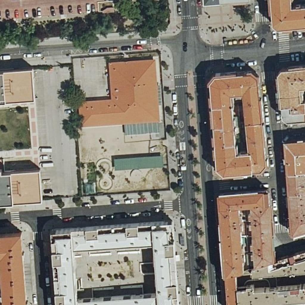 Aerial view of the grounds of San Fermin