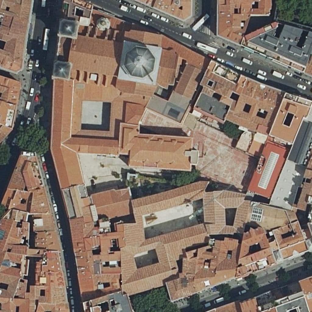 Aerial view of the grounds of San Jose