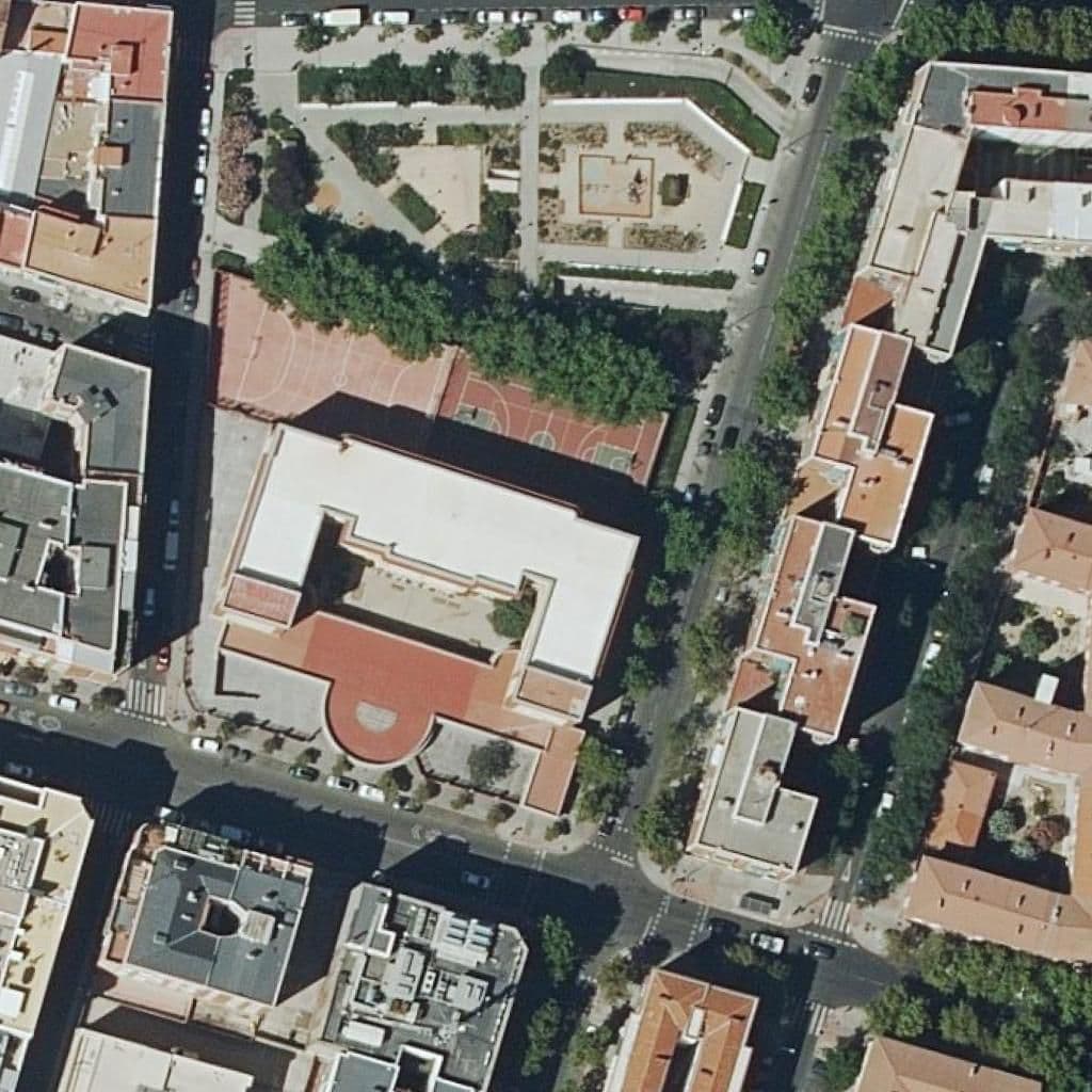 Aerial view of the grounds of San Julian