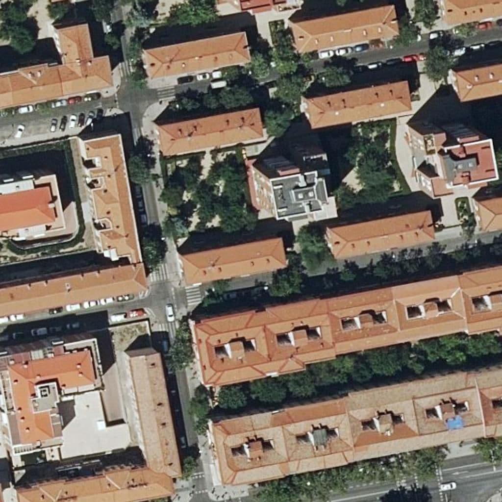 Aerial view of the grounds of Sta. Maria
