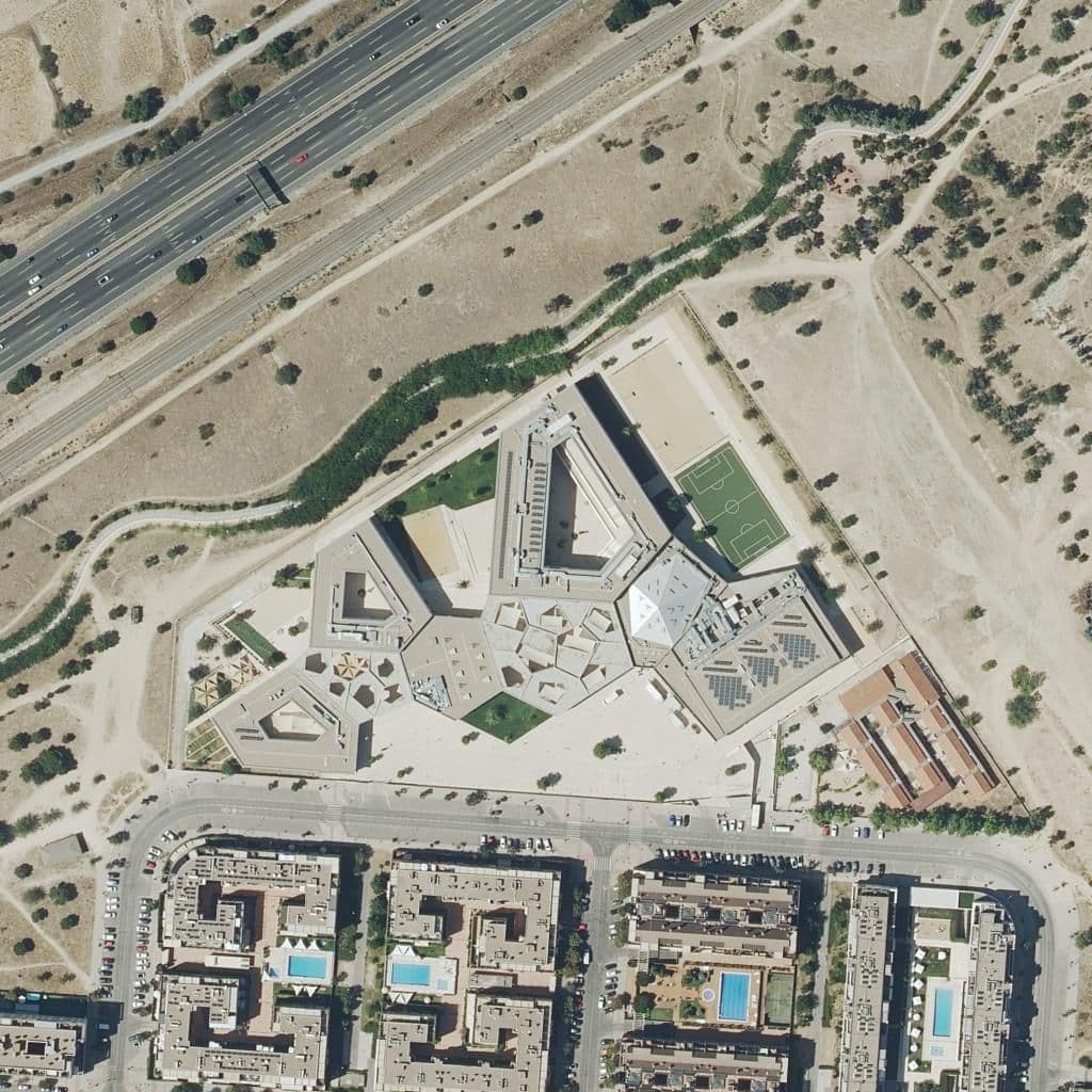 Aerial view of the grounds of Colegio Aleman De Madrid (Aleman)