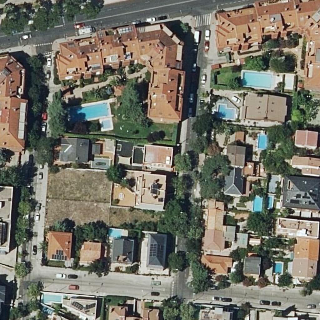Aerial view of the grounds of Santa Cruz