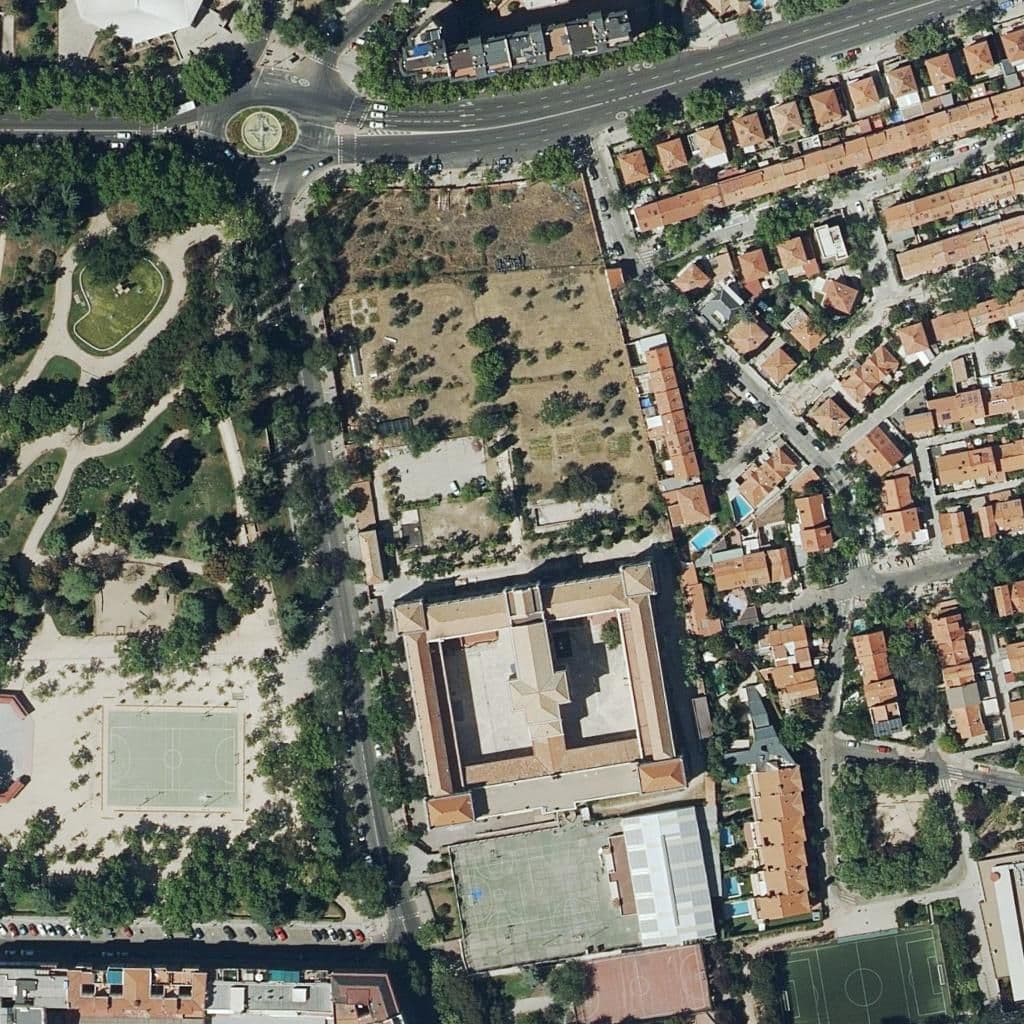 Aerial view of the grounds of Fundacion Santamarca