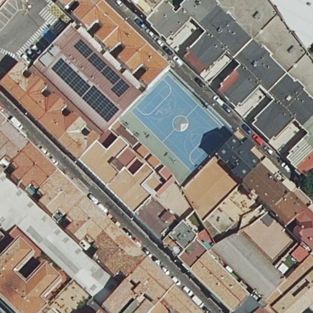 Aerial view of the grounds of Santa Maria Del Bosque