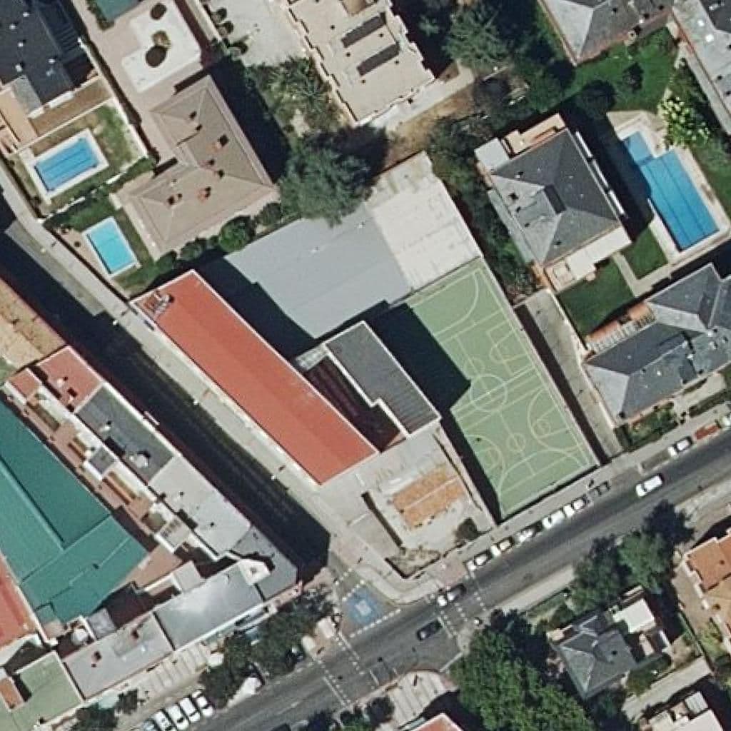 Aerial view of the grounds of Santa Maria Del Carmen