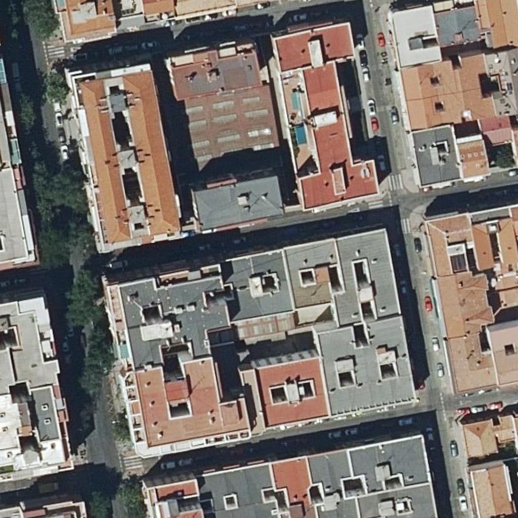 Aerial view of the grounds of Espiritu Santo