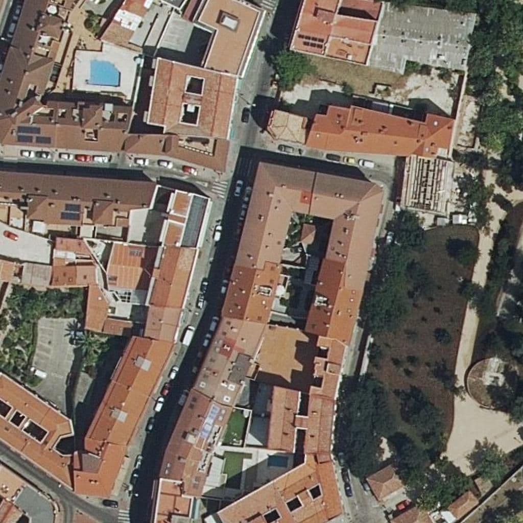 Aerial view of the grounds of Herca