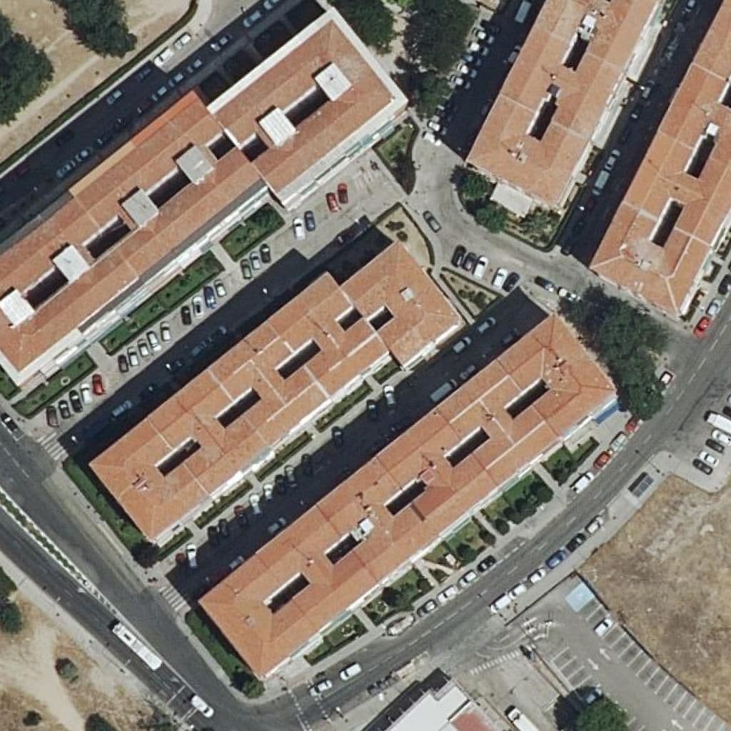 Aerial view of the grounds of San Miguel