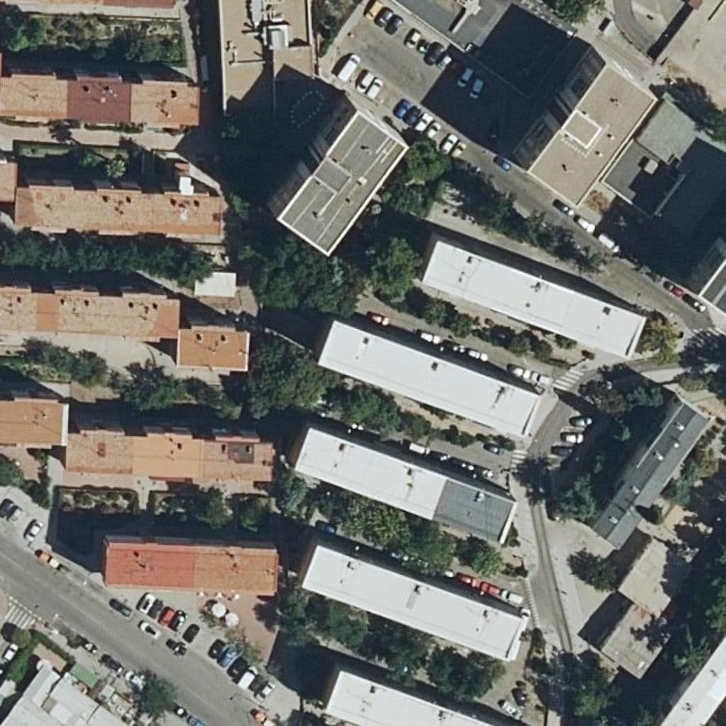 Aerial view of the grounds of San Martin De Porres