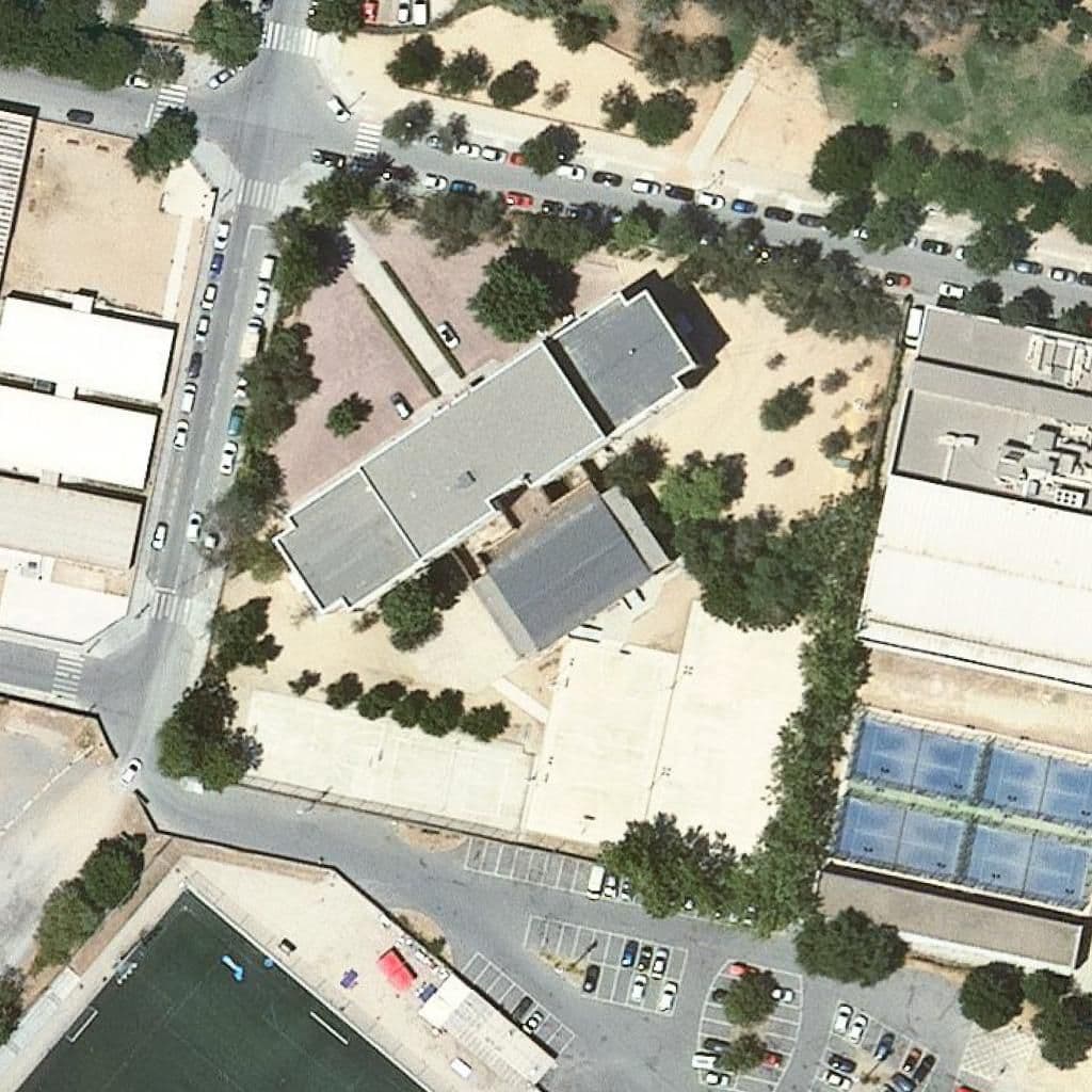 Вид згори на територію школи «Institut Puig Castellar»