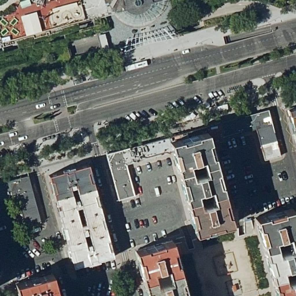 Aerial view of the grounds of San Vicente De Paul
