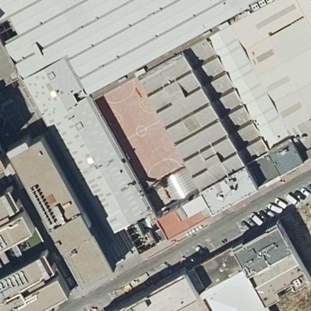 Aerial view of the grounds of Santa Cruz