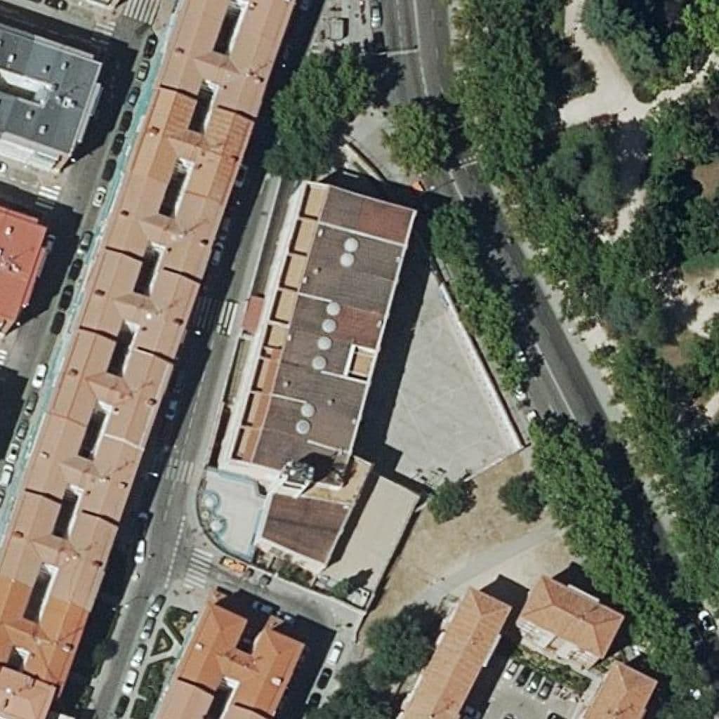 Aerial view of the grounds of Nuestra Señora Del Pilar