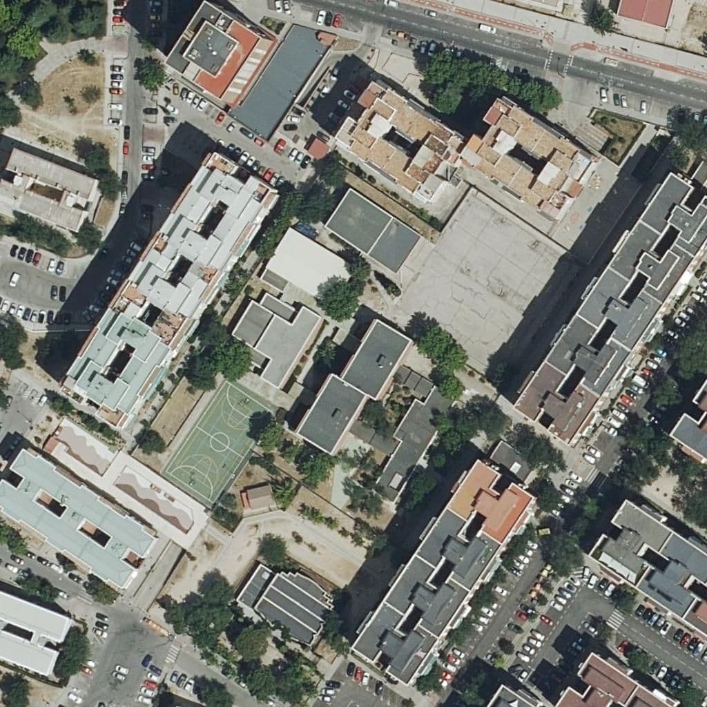 Aerial view of the grounds of San Martin