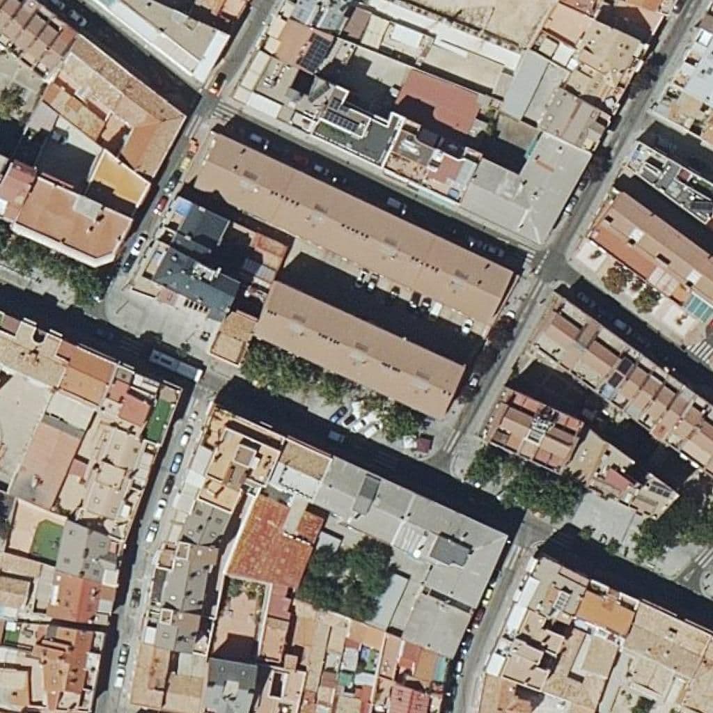 Aerial view of the grounds of Santisima Trinidad