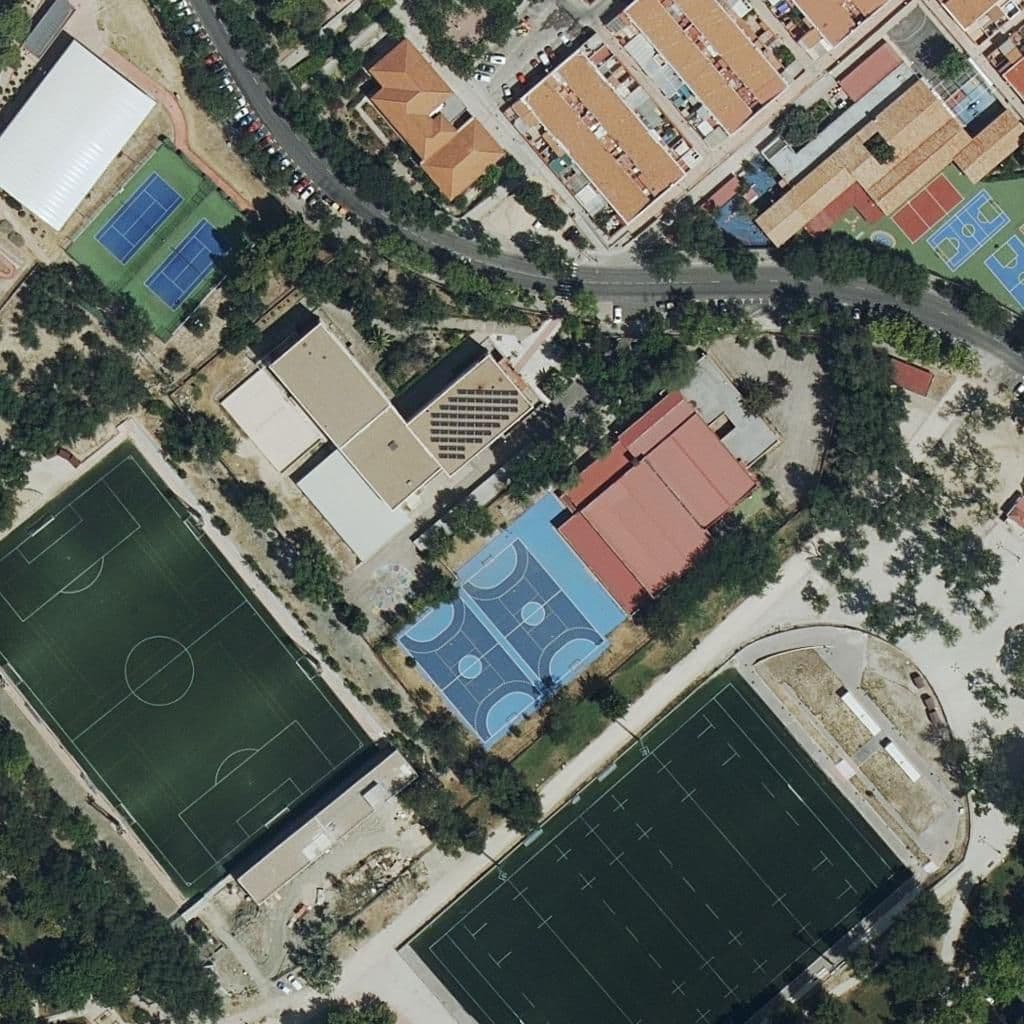 Aerial view of the grounds of Arcipreste De Hita