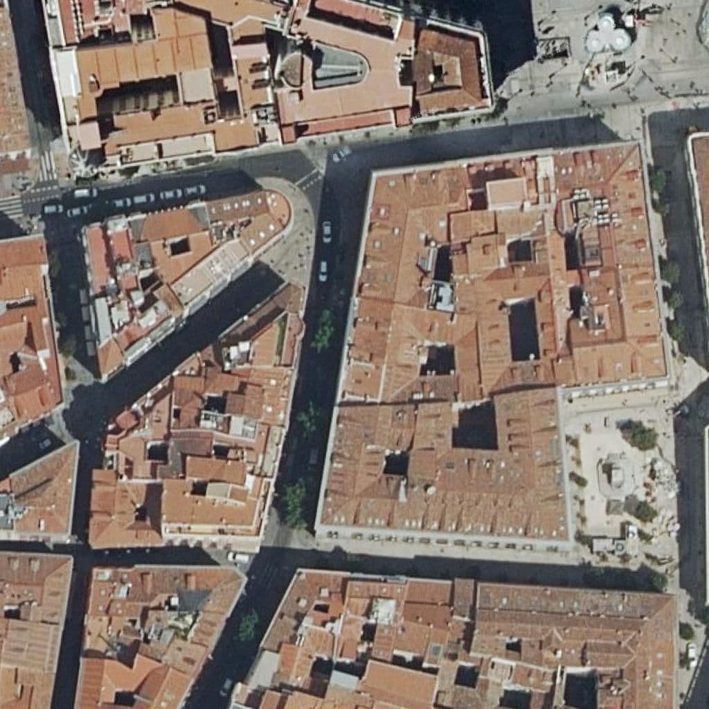 Aerial view of the grounds of Martinez Pita
