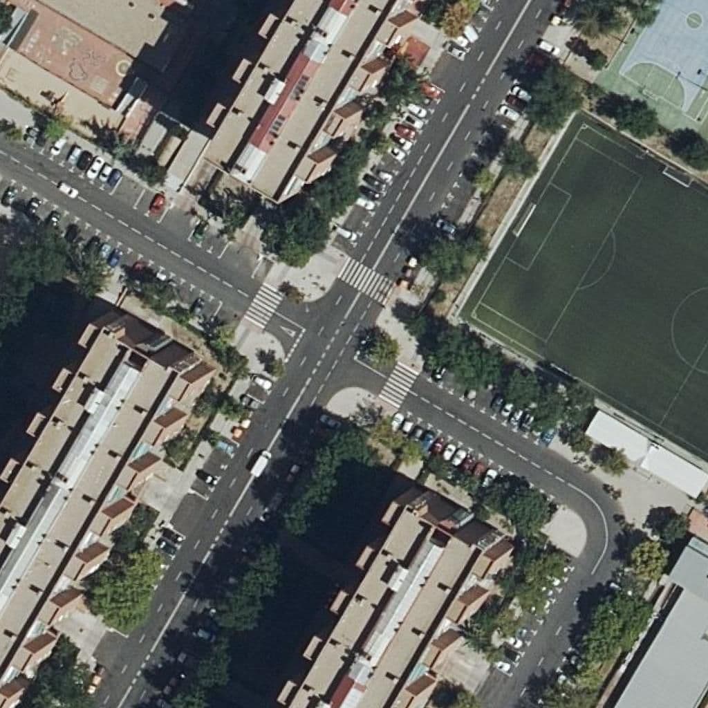 Aerial view of the grounds of Centro Cultural Palomeras