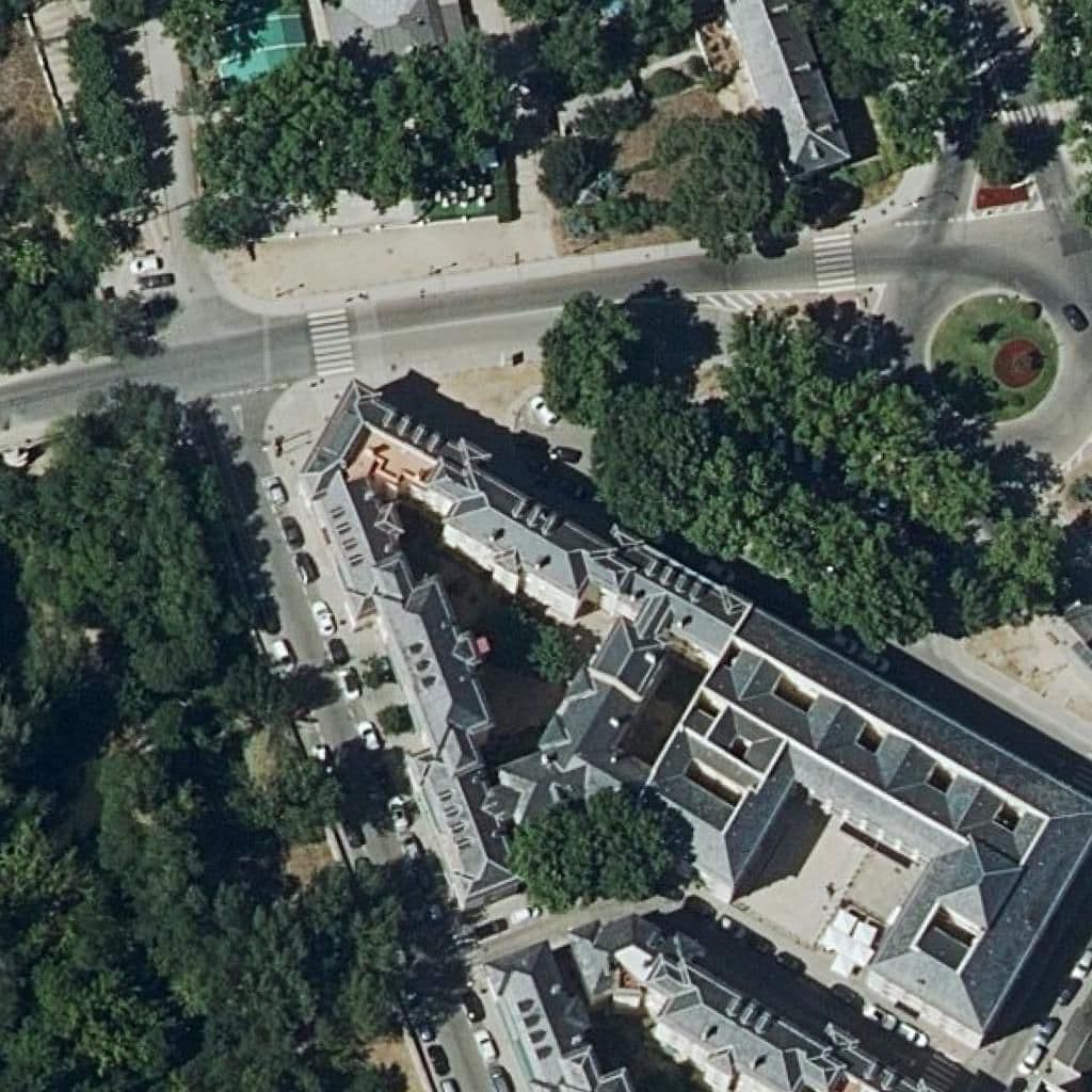 Aerial view of the grounds of San Jose