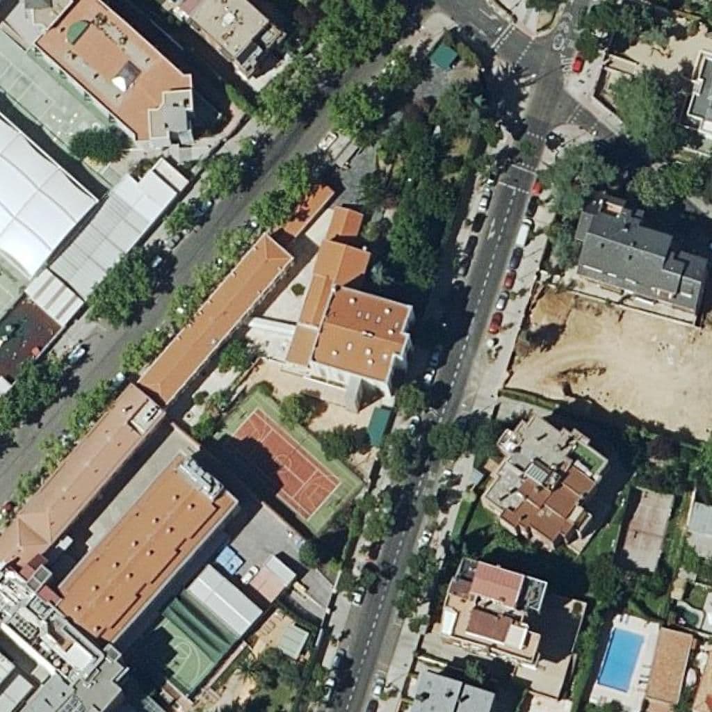 Aerial view of the grounds of Huerfanos Oficiales Del Ejercito