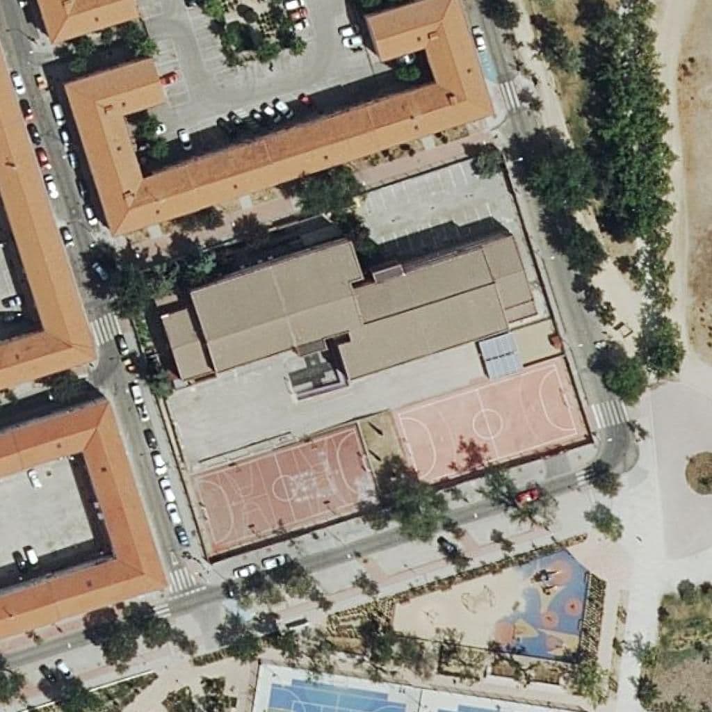 Aerial view of the grounds of Francisco Arranz