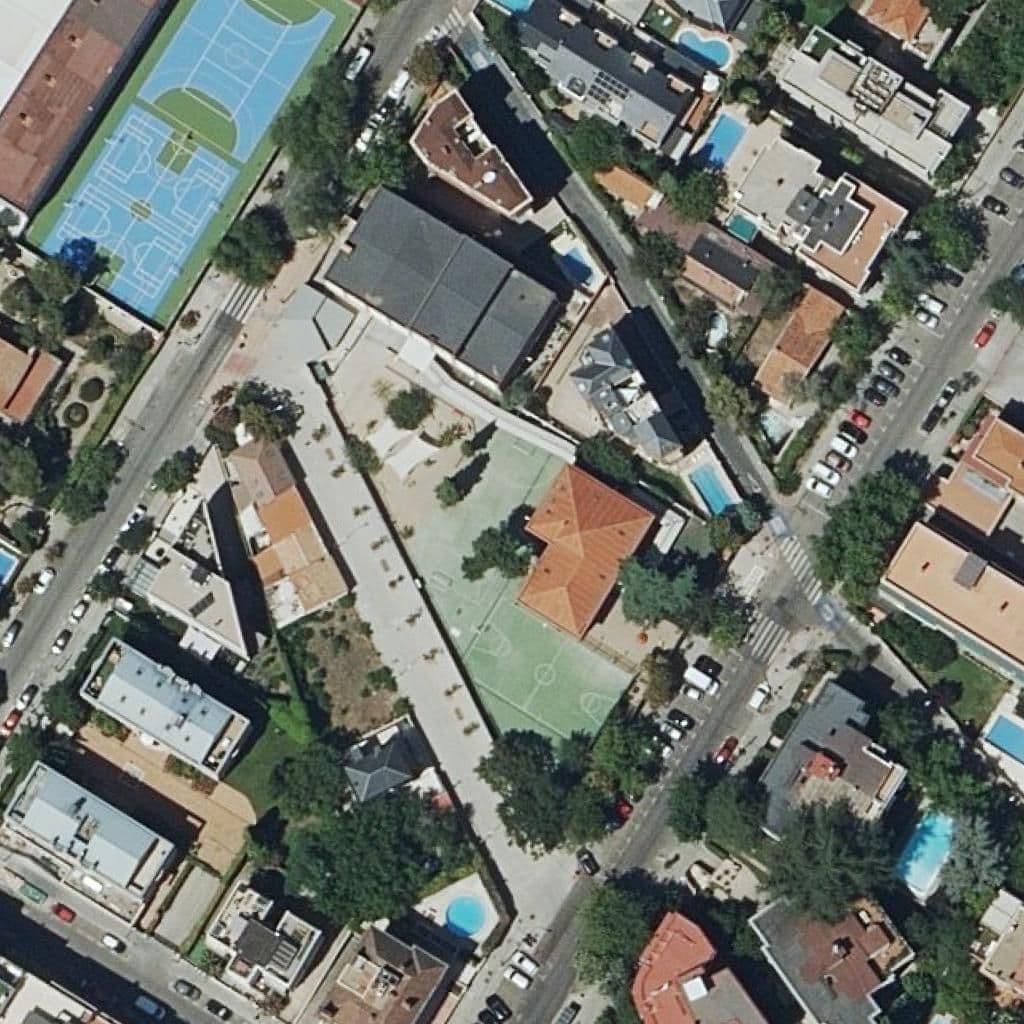 Aerial view of the grounds of San Benito