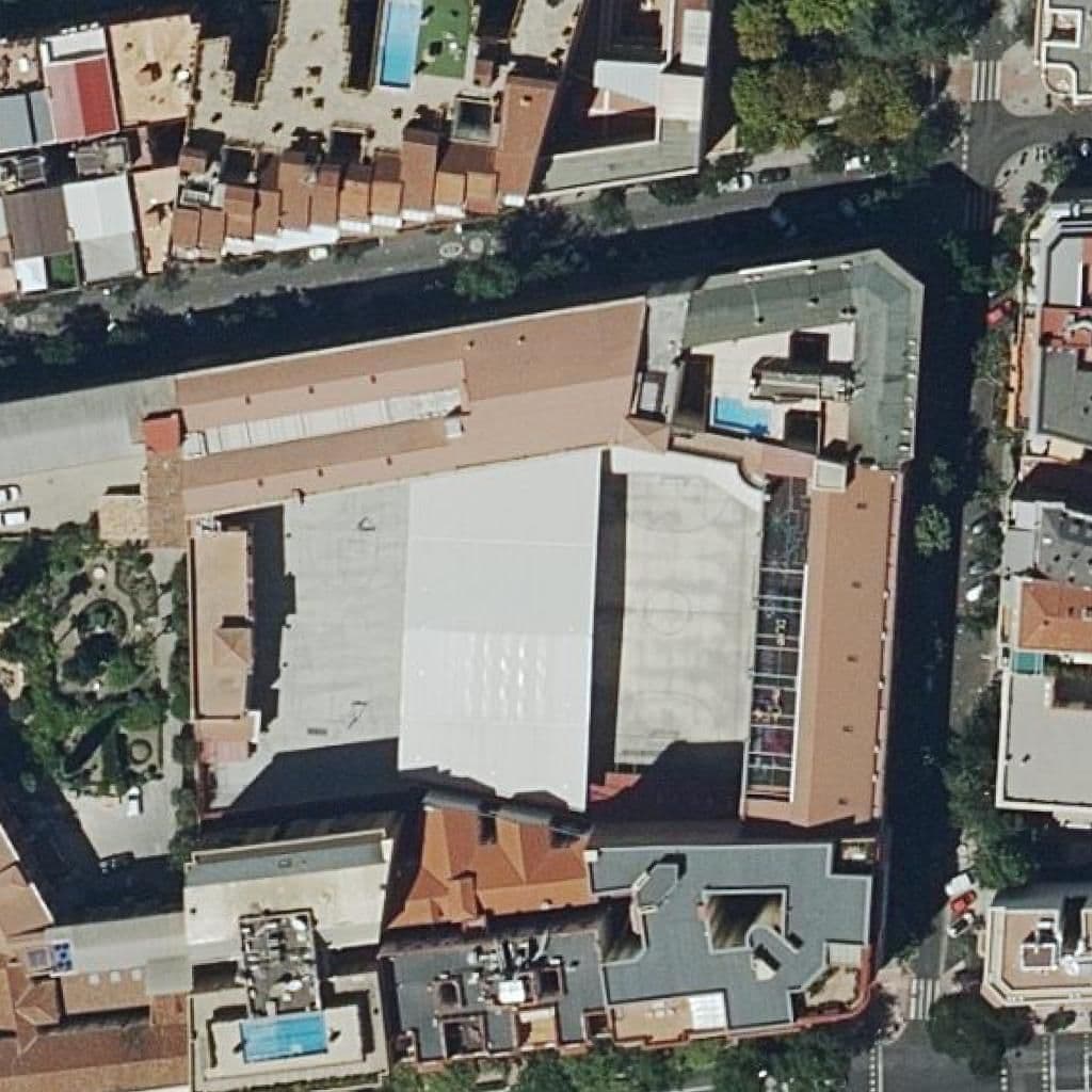 Aerial view of the grounds of Chamberi