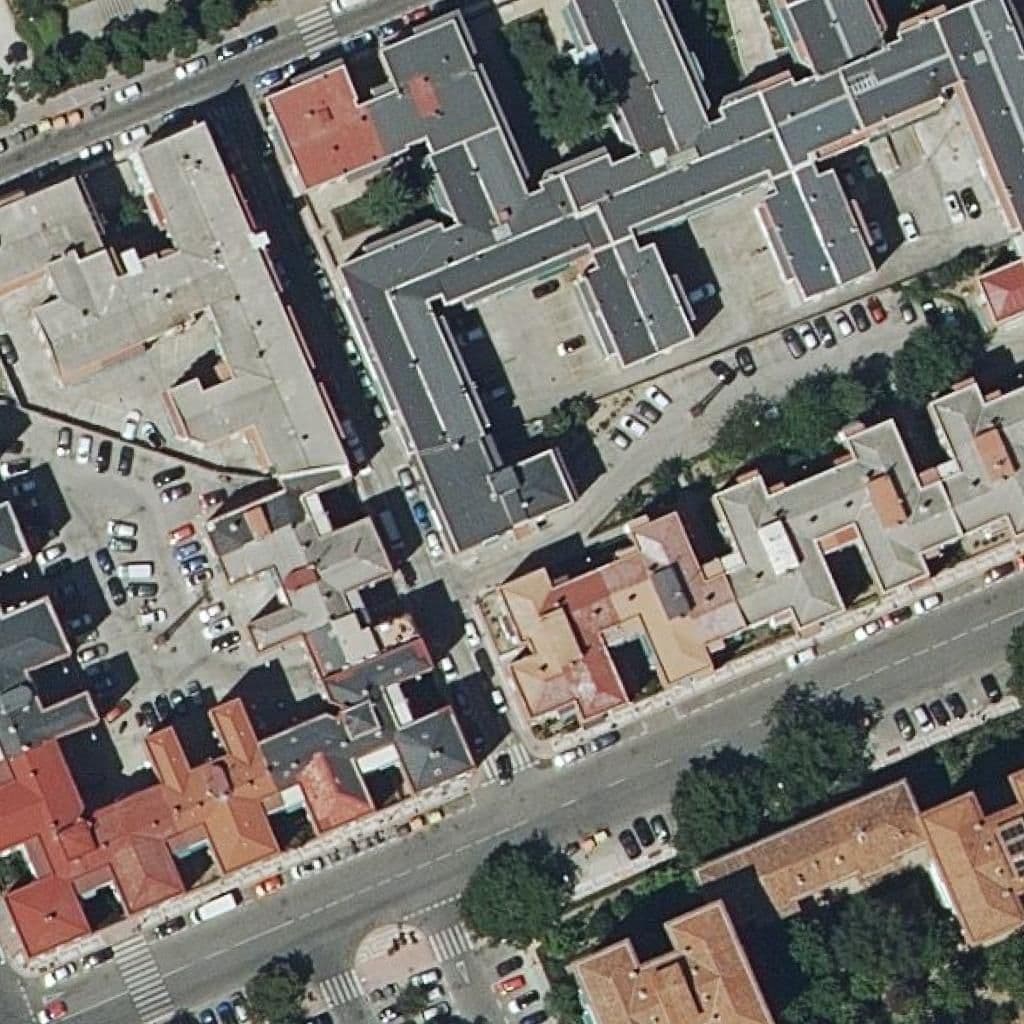 Aerial view of the grounds of San Luis