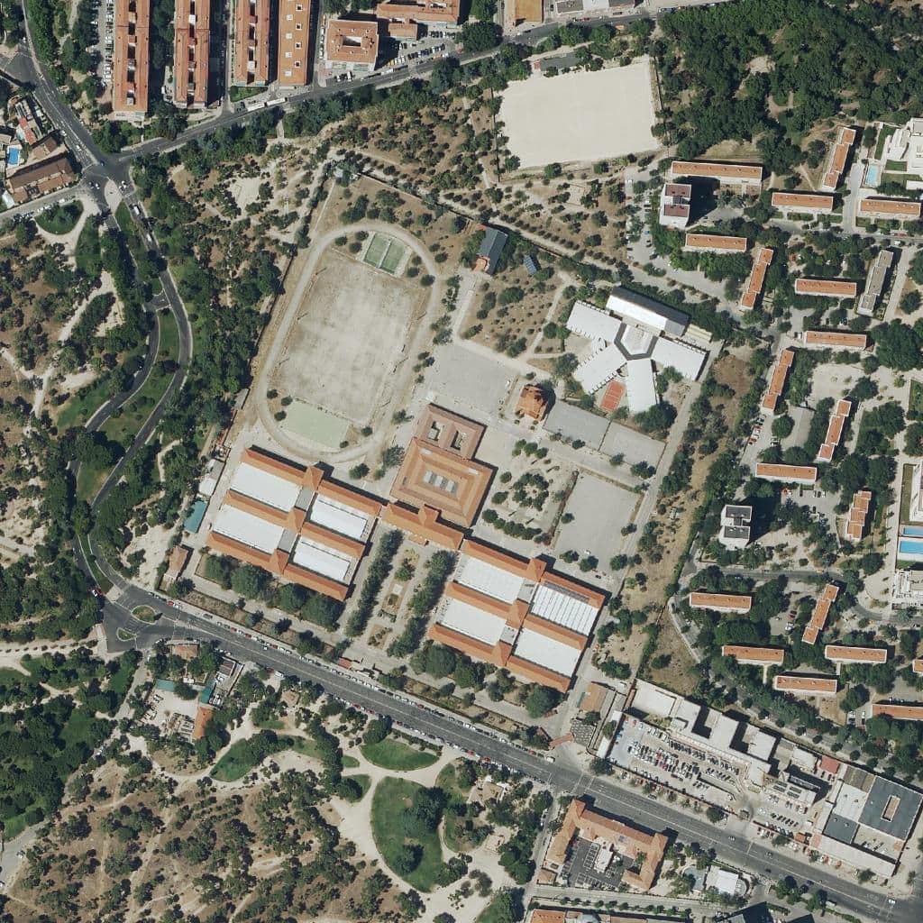 Aerial view of the grounds of Virgen De La Paloma