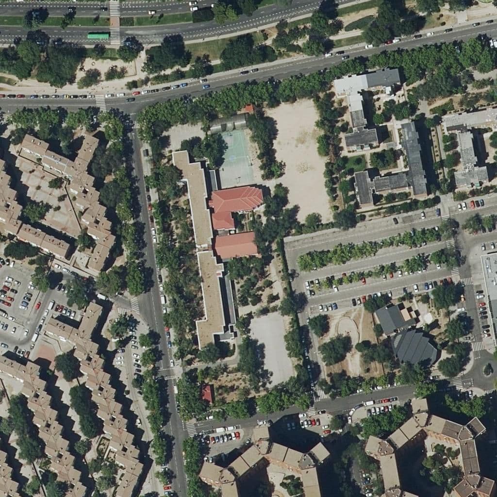 Aerial view of the grounds of Gómez Moreno