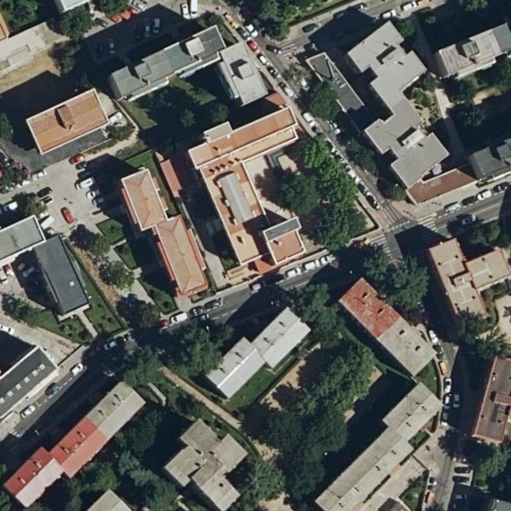 Aerial view of the grounds of Monseñor Alves Bras