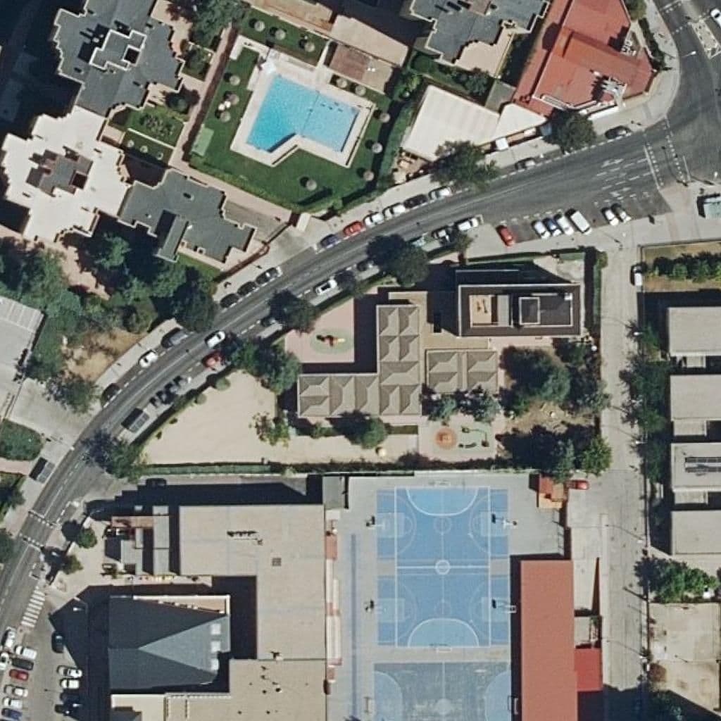 Aerial view of the grounds of La Anunciata