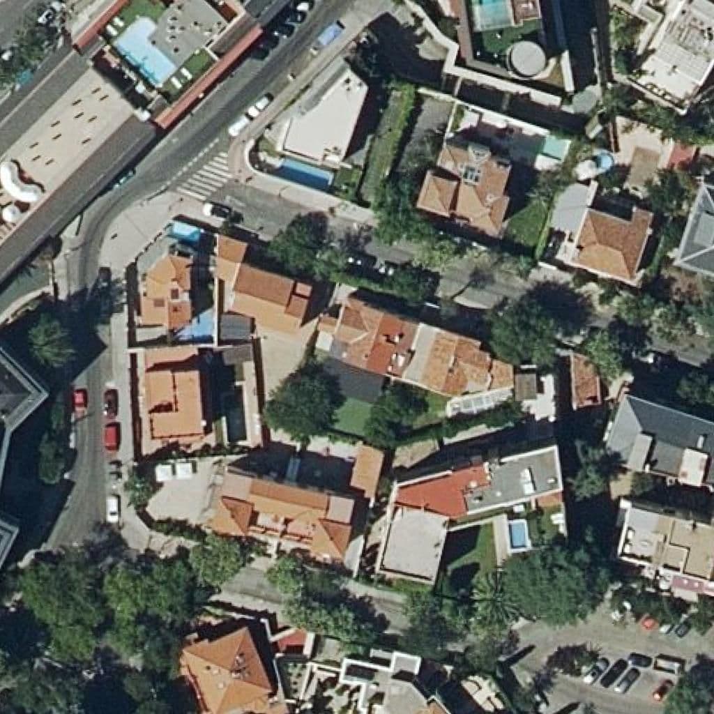 Aerial view of the grounds of Tanguy