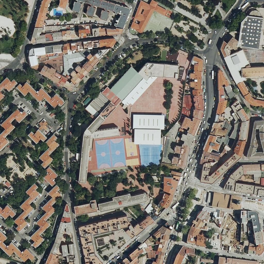 Aerial view of the grounds of Salesianos Carabanchel Beato Miguel Rúa